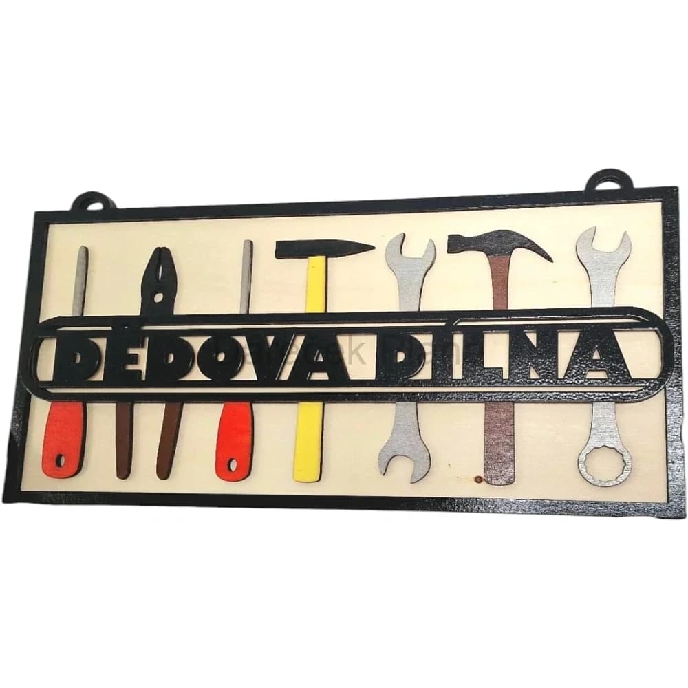 Dřevěná cedule Dědova dílna – dárek pro dědečka