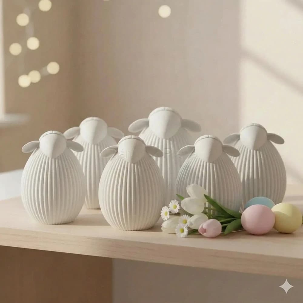 Designová ovečka Minimalist z 3D tisku