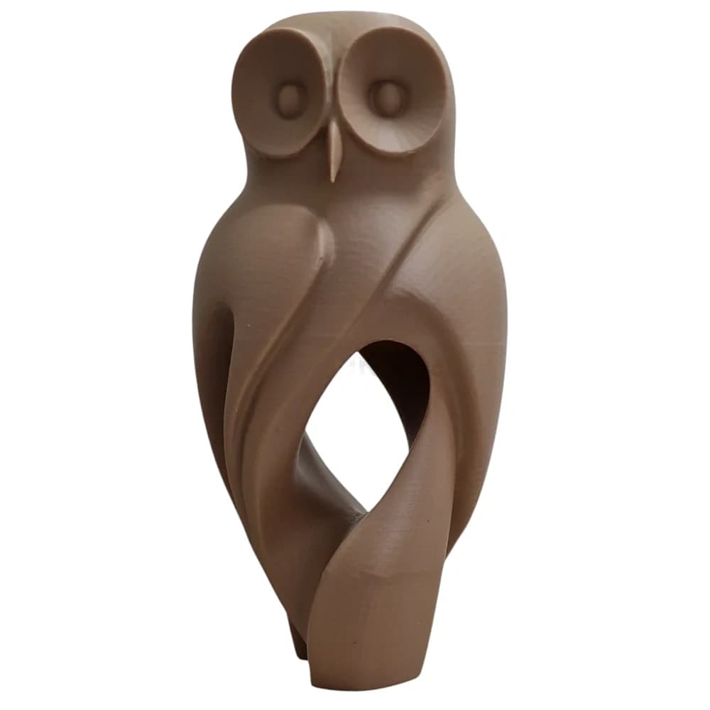 Moudrá sova z 3D tisku – svítící dekorace