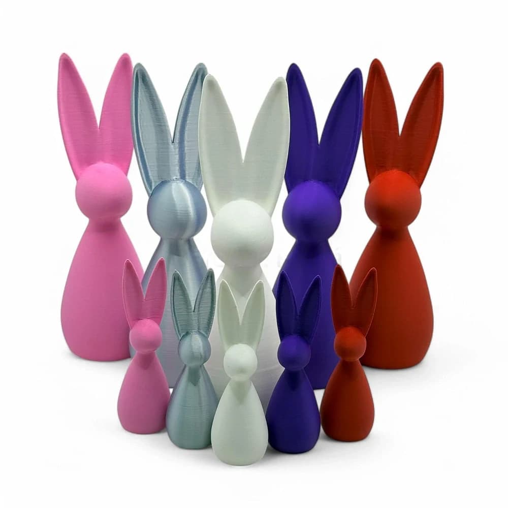 Dřevění velikonoční zajíčci 10 a 20 cm – 5 barev