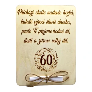 Dárková karta k narozeninám 60