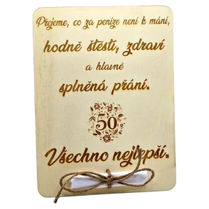 Dárková karta k narozeninám  50