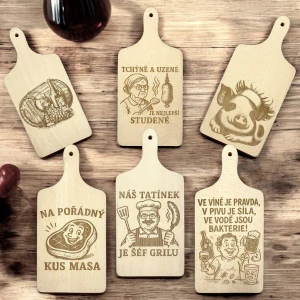 Bukové prkénko s motivem