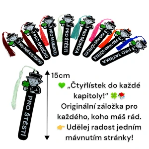 Záložka do knihy s čtyřlístkem