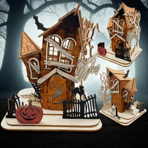 Dřevěný strašidelný domeček 