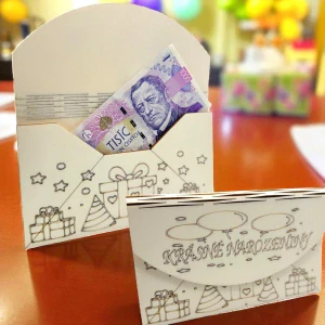 Narozeninová obálka na peníze z dřeva – Dárky a párty