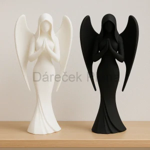 Andělky světla a tmy – bílá & černá (24 cm)