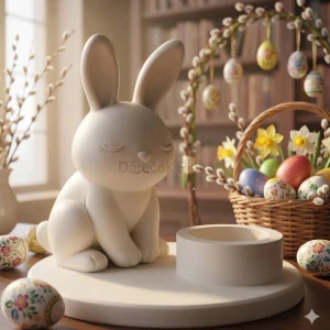 Designový Spící Zajíček s Podnosem