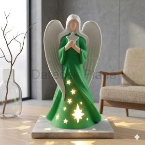 Andělky 24 cm Světlo, klid a harmonie -  zelená