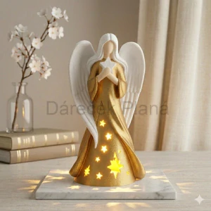 Andělky 24 cm Světlo, klid a harmonie -  zlatá