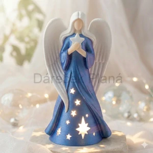 Andělky 24 cm Světlo, klid a harmonie -  měnící fialová