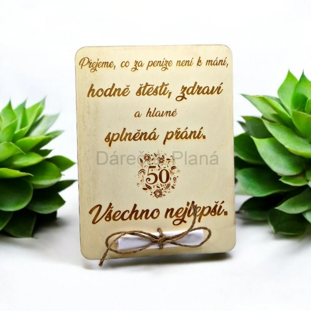 Dárková karta k narozeninám  50