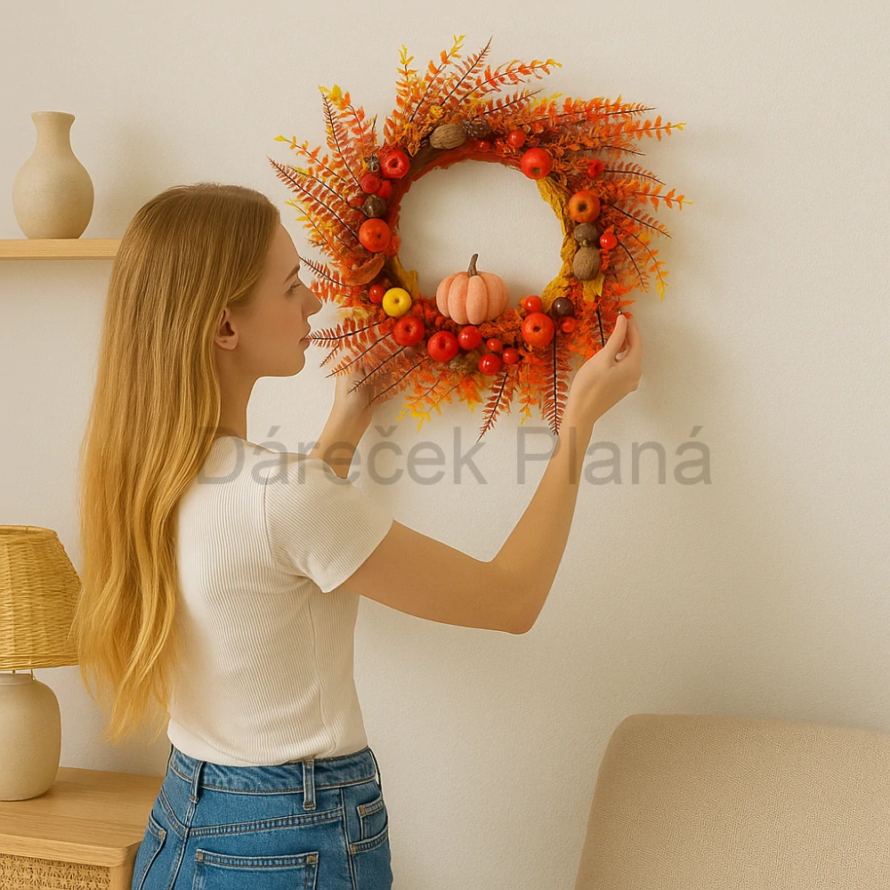 Podzimní dekorativní věnec 
