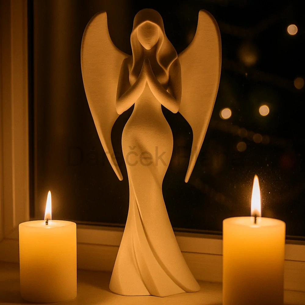 Andělky světla a tmy – bílá & černá (24 cm)