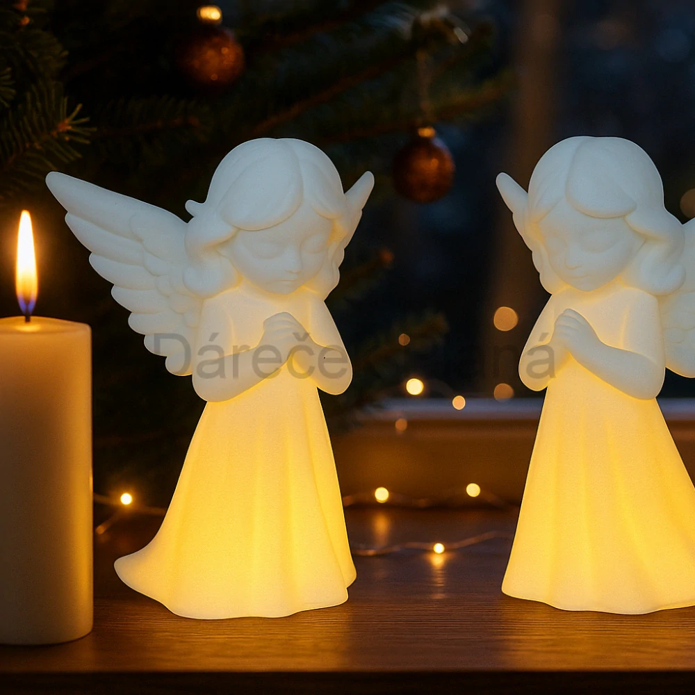 Andílek se světlem 15 cm