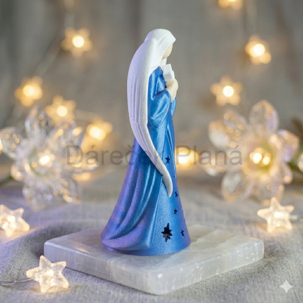 Andělky 24 cm Světlo, klid a harmonie -  měnící fialová