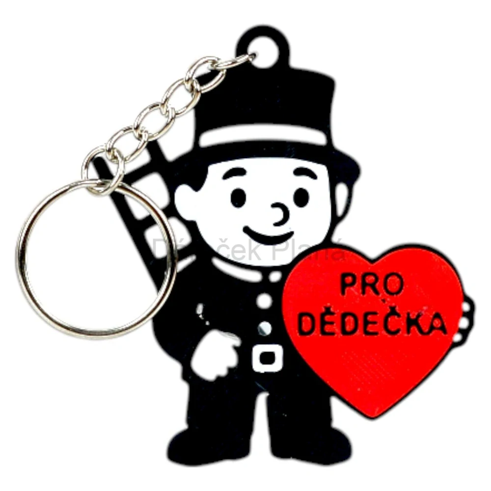 Klíčenka s věnováním srdce