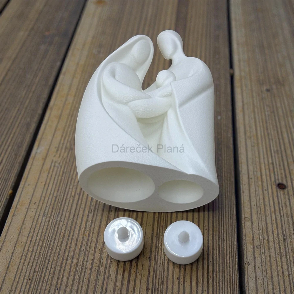 Svatá Rodina – vánoční dekorace se dvěma LED světly