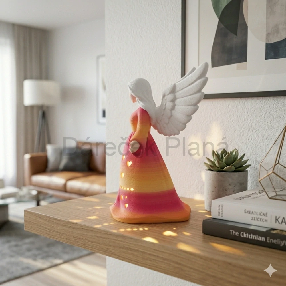 Andělky 24 cm Světlo, klid a harmonie -  barevná