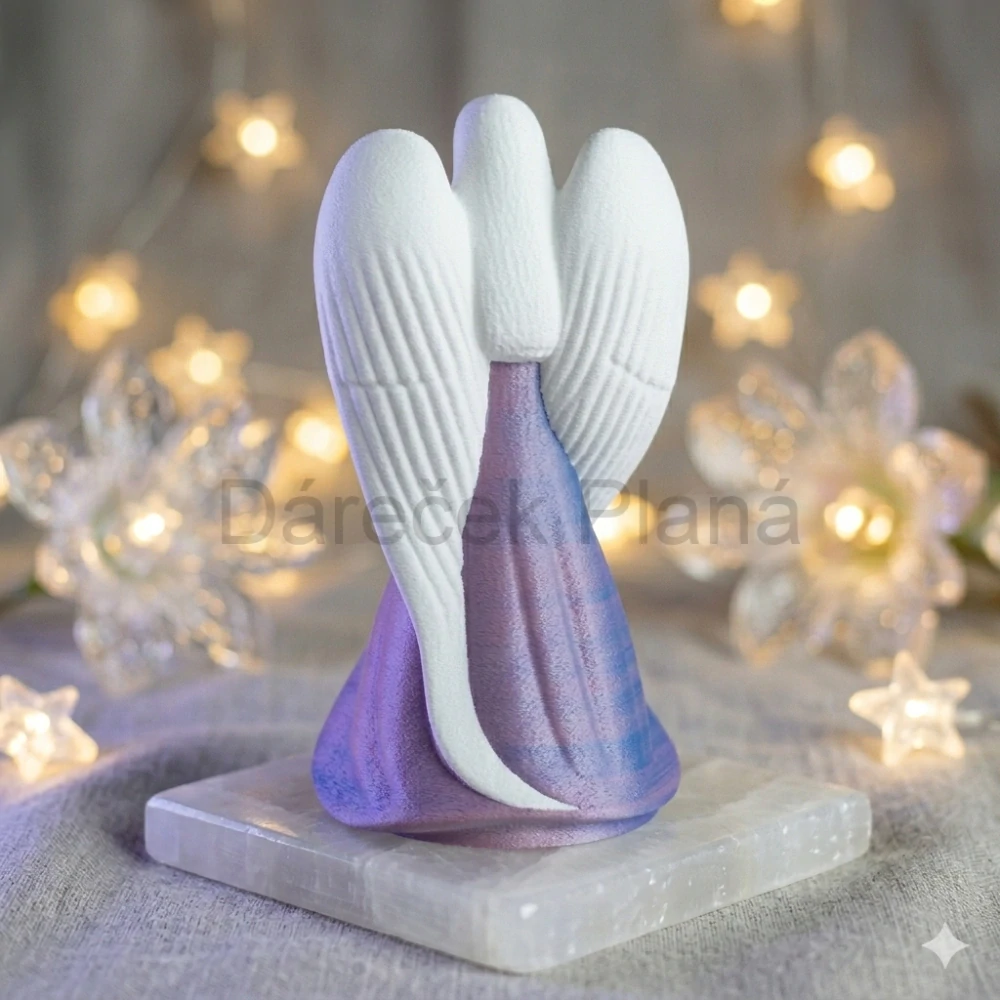 Andělky 24 cm Světlo, klid a harmonie -  měnící fialová