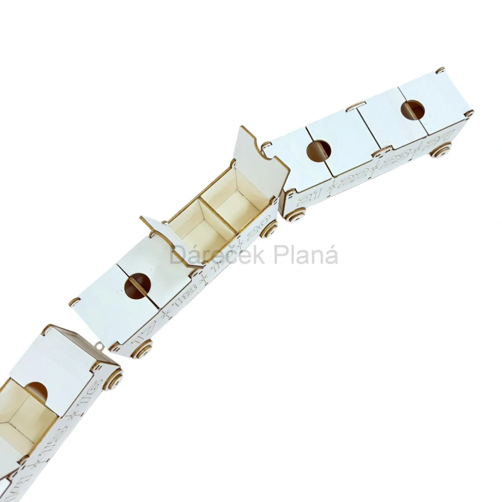 Adventní kalendář – Dřevěný vláček