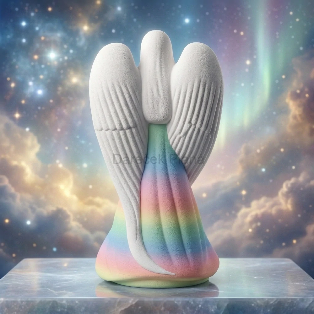 Andělka se svíčkou LED DUHOVÁ