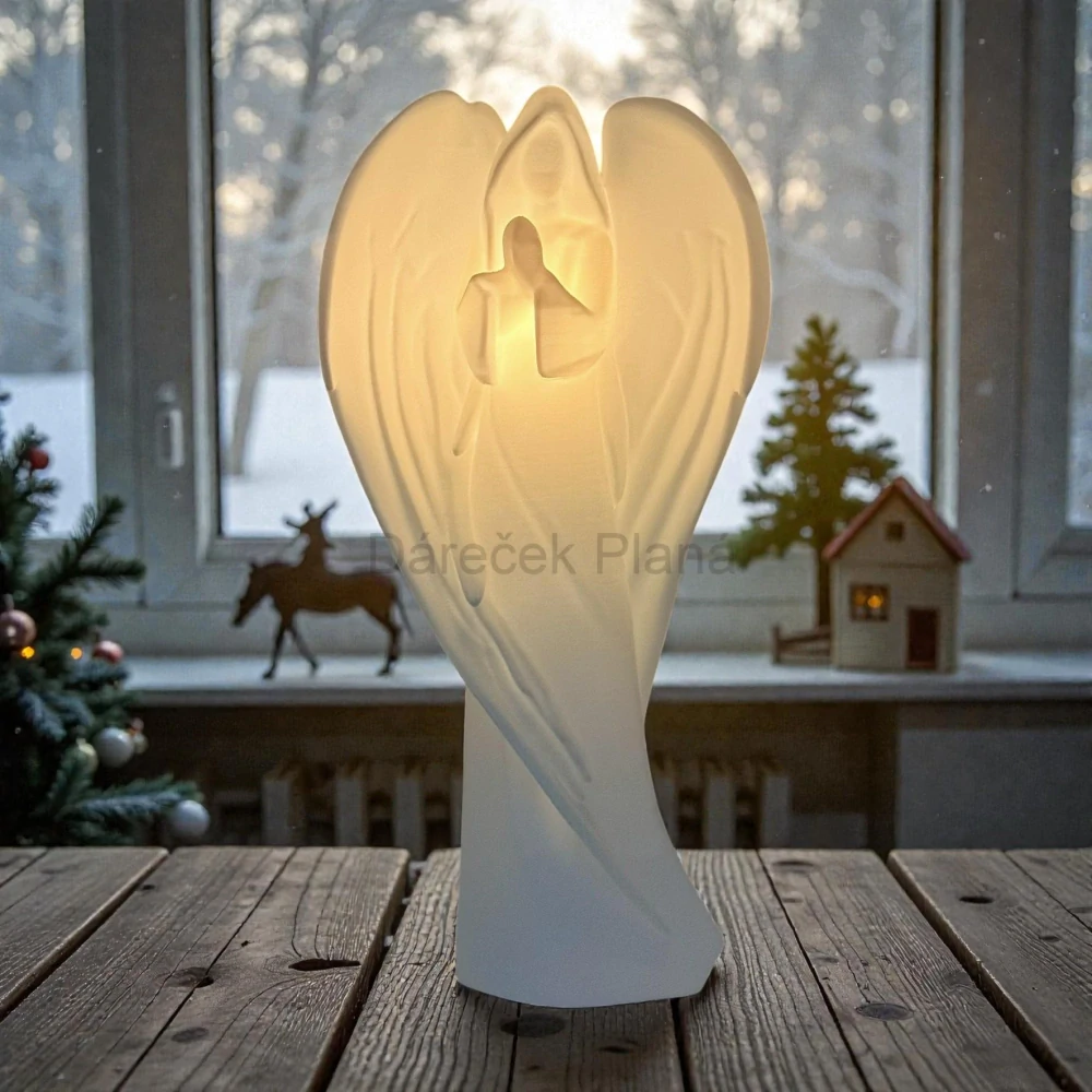Andělka se zářící náručí – 24 cm