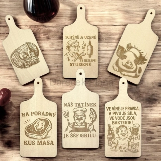 Bukové prkénko s motivem