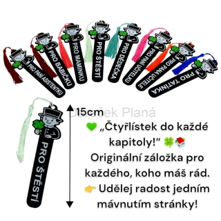 Záložka do knihy s čtyřlístkem