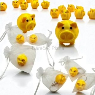 Prasátko pro štěstí v dárkovém pytlíčku